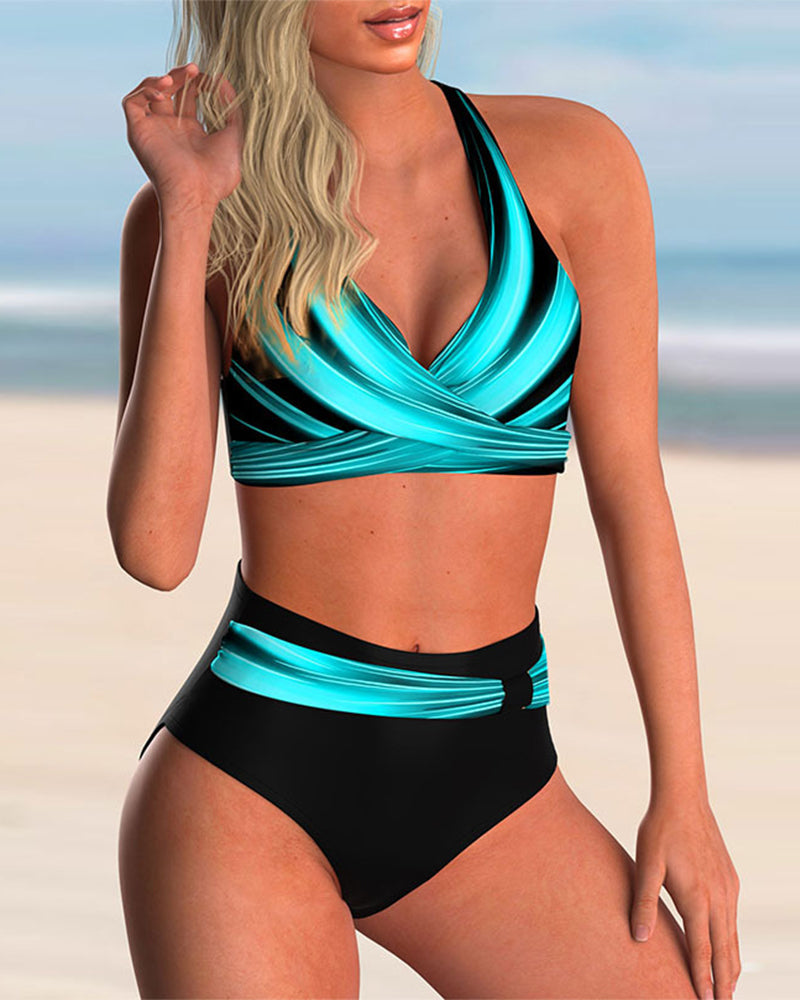 Victoria | Ensemble bikini avec détails à l'entrejambe et imprimé