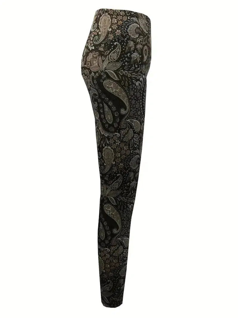 Pantalon noir imprimé abstrait