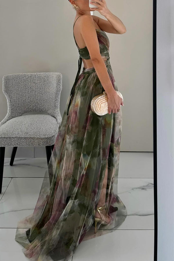 BRIGITTE - MAXI-ROBE FLEURIE RAFFINÉE