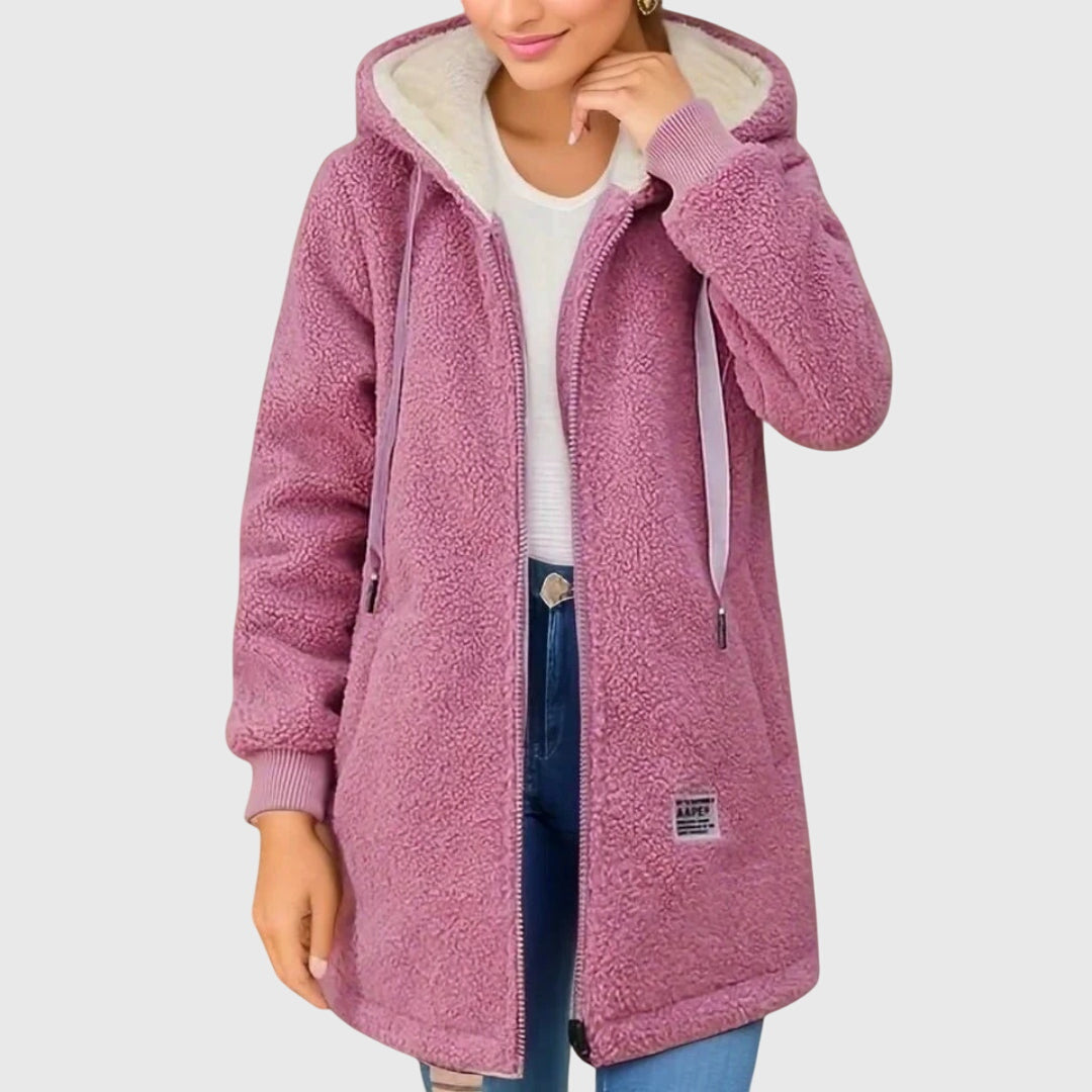 ANJIE - VESTE POLAIRE DOUCE MI-LONGUE