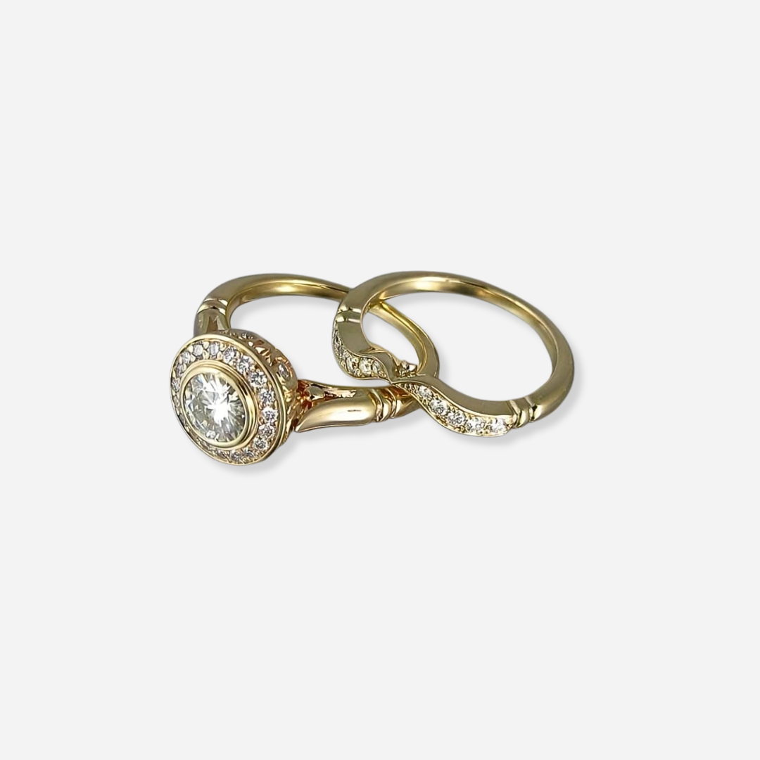 Bague Angélique Vintage avec zircone
