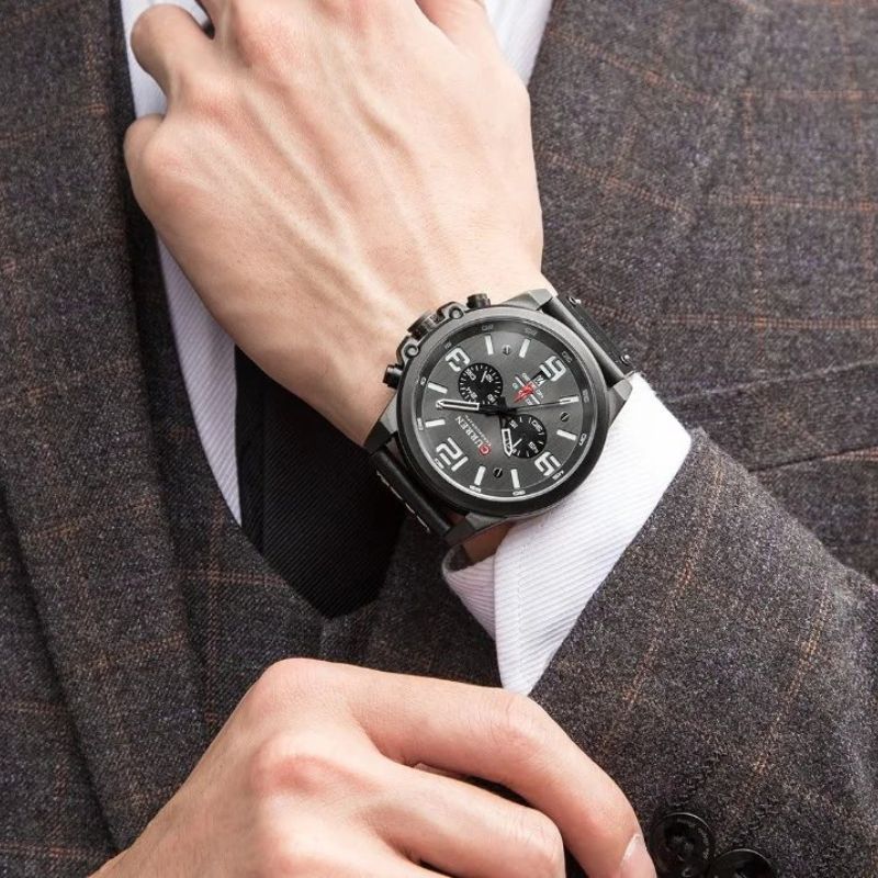Montre à quartz décontractée et tendance.
