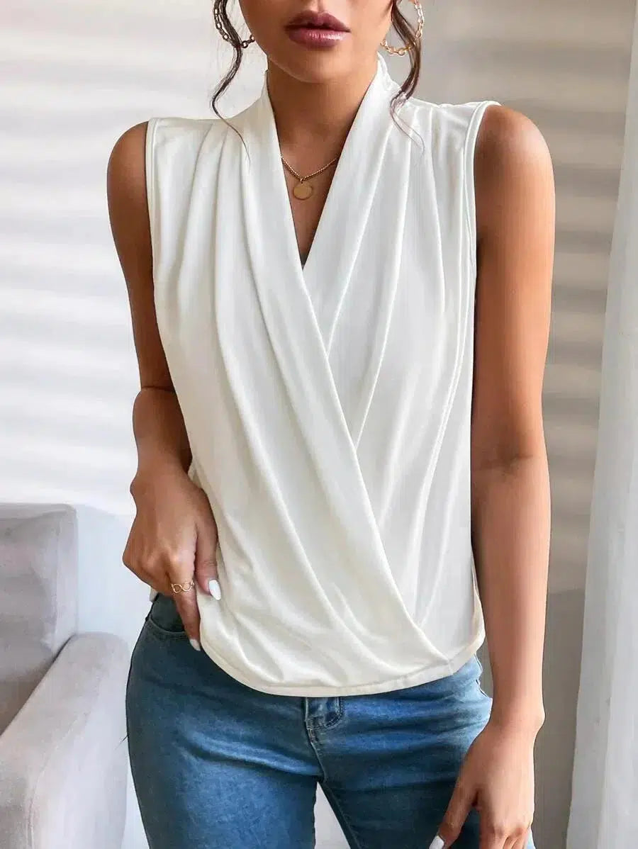 Haut uni sans manches vintage