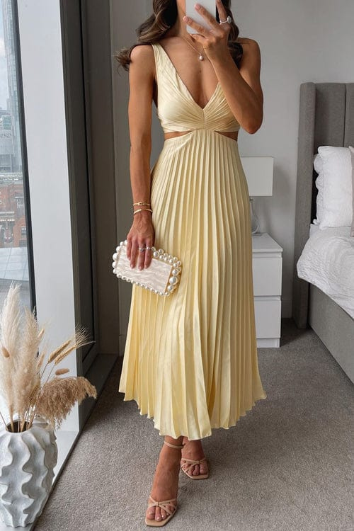 Vrai | Robe plissée en satin pour femmes