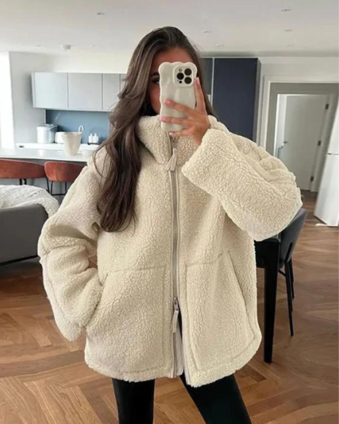 FINLEIGH – VESTE TEDDY OVERSIZE ULTRA DOUILLETTE