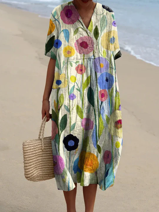 GABRIELA – ROBE DÉCONTRACTÉE À THÈME FLORAL