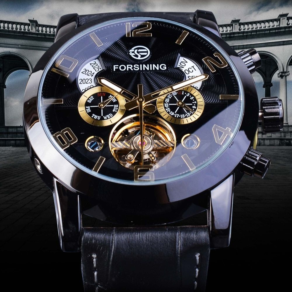 Montre automatique luxueuse à tourbillon mécanique