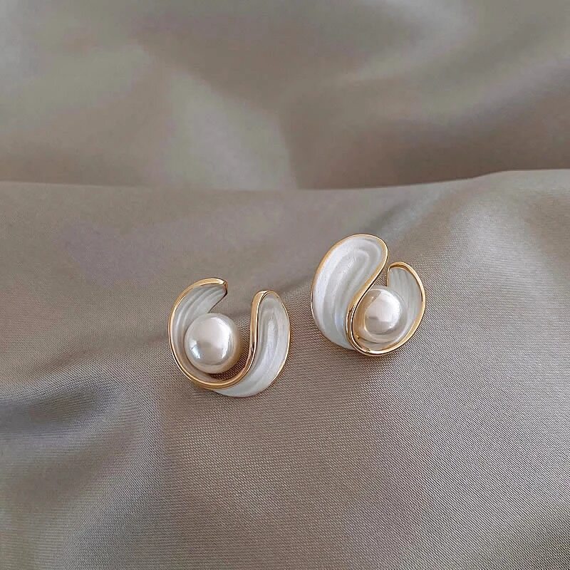 Boucles d'oreilles de luxe en opale blanche Antoinette
