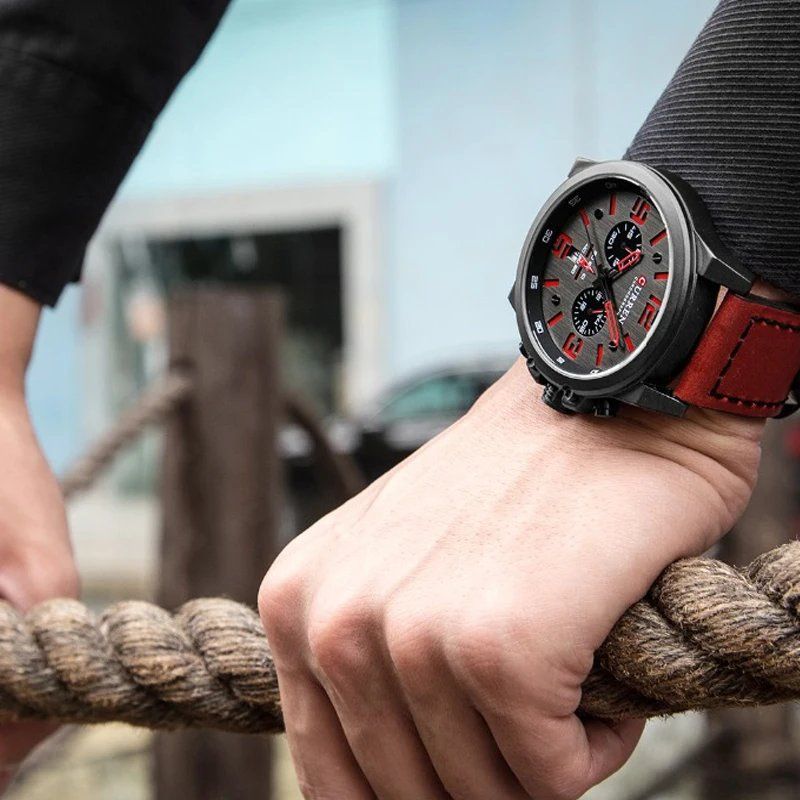 Montre à quartz décontractée et tendance.