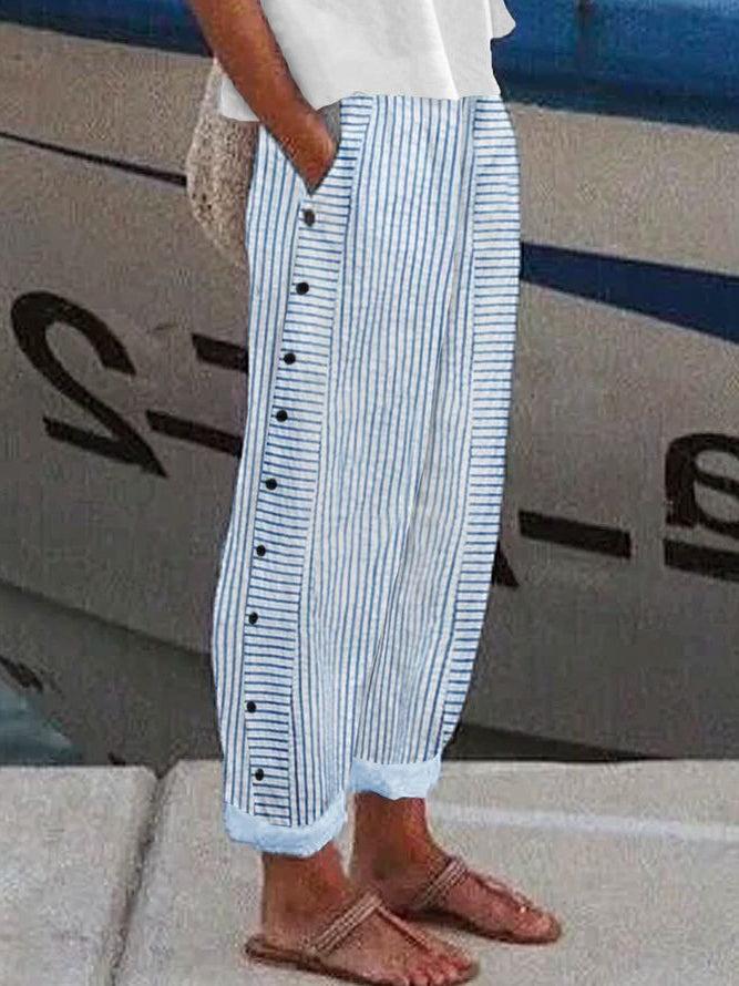Pantalon bleu populaire à poches latérales
