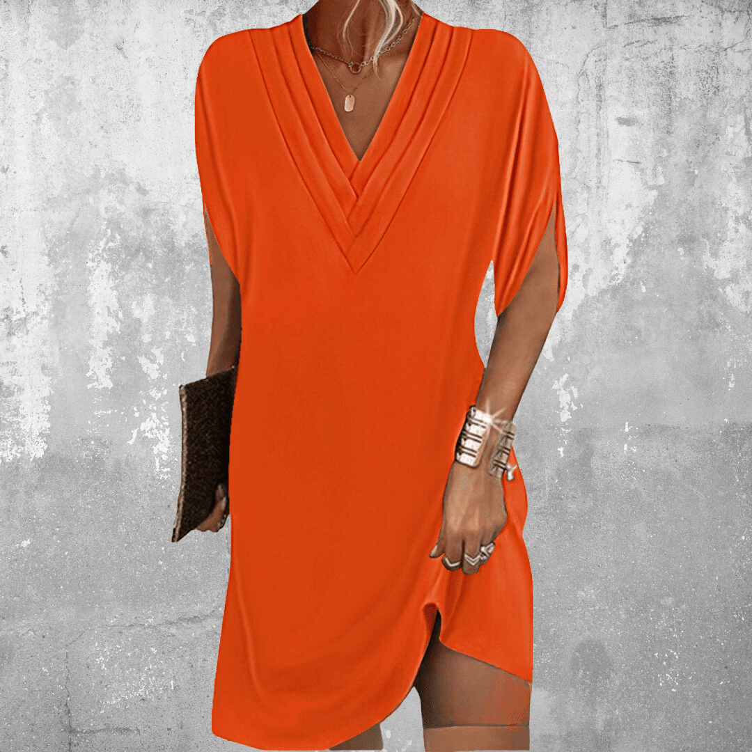 Allison / Robe élégante à col en V