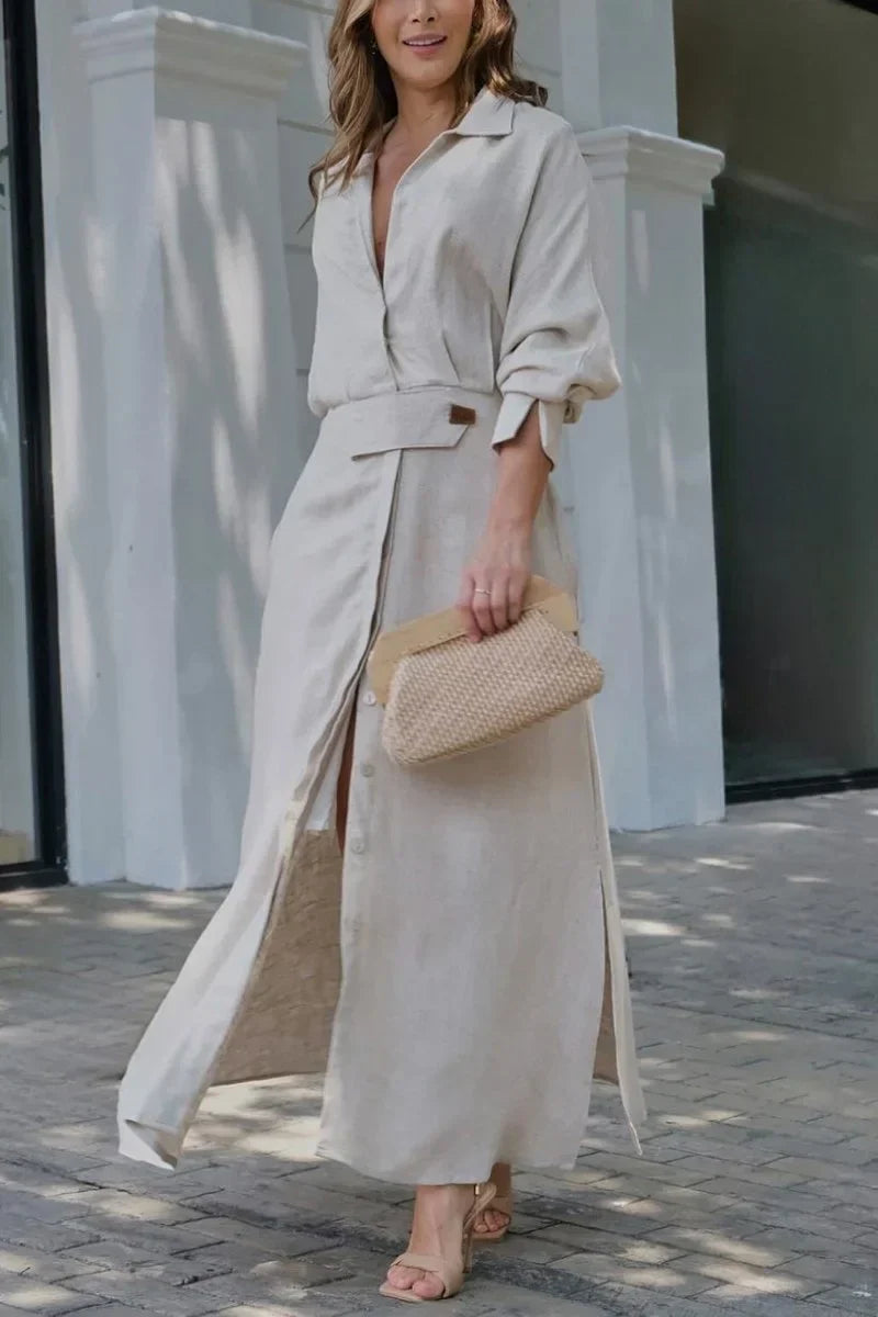 SIERRA – ROBE MAXI FLUIDE EN COTON ET LIN