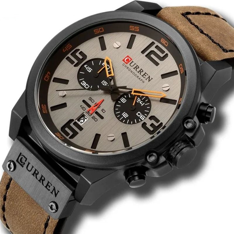 Montre à quartz décontractée et tendance.