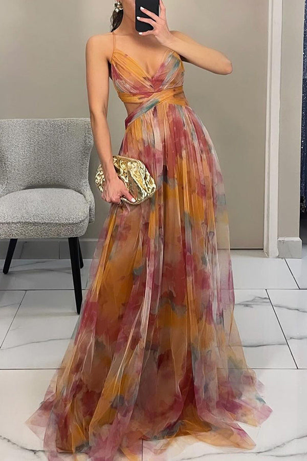 BRIGITTE - MAXI-ROBE FLEURIE RAFFINÉE