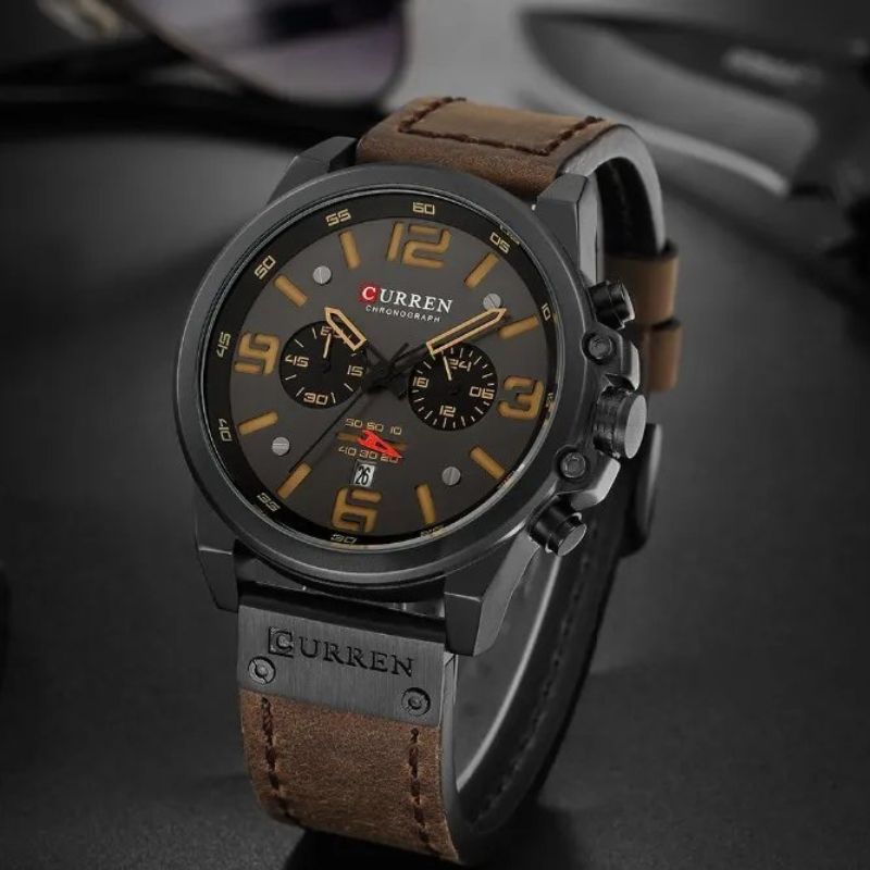 Montre à quartz décontractée et tendance.