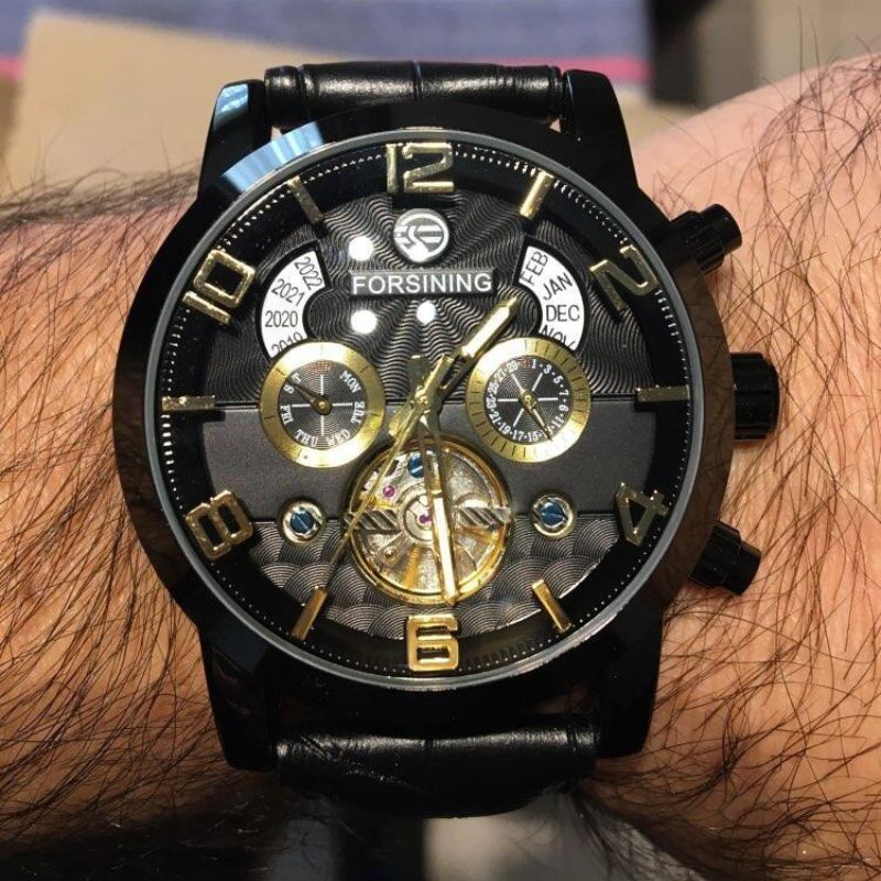 Montre automatique luxueuse à tourbillon mécanique