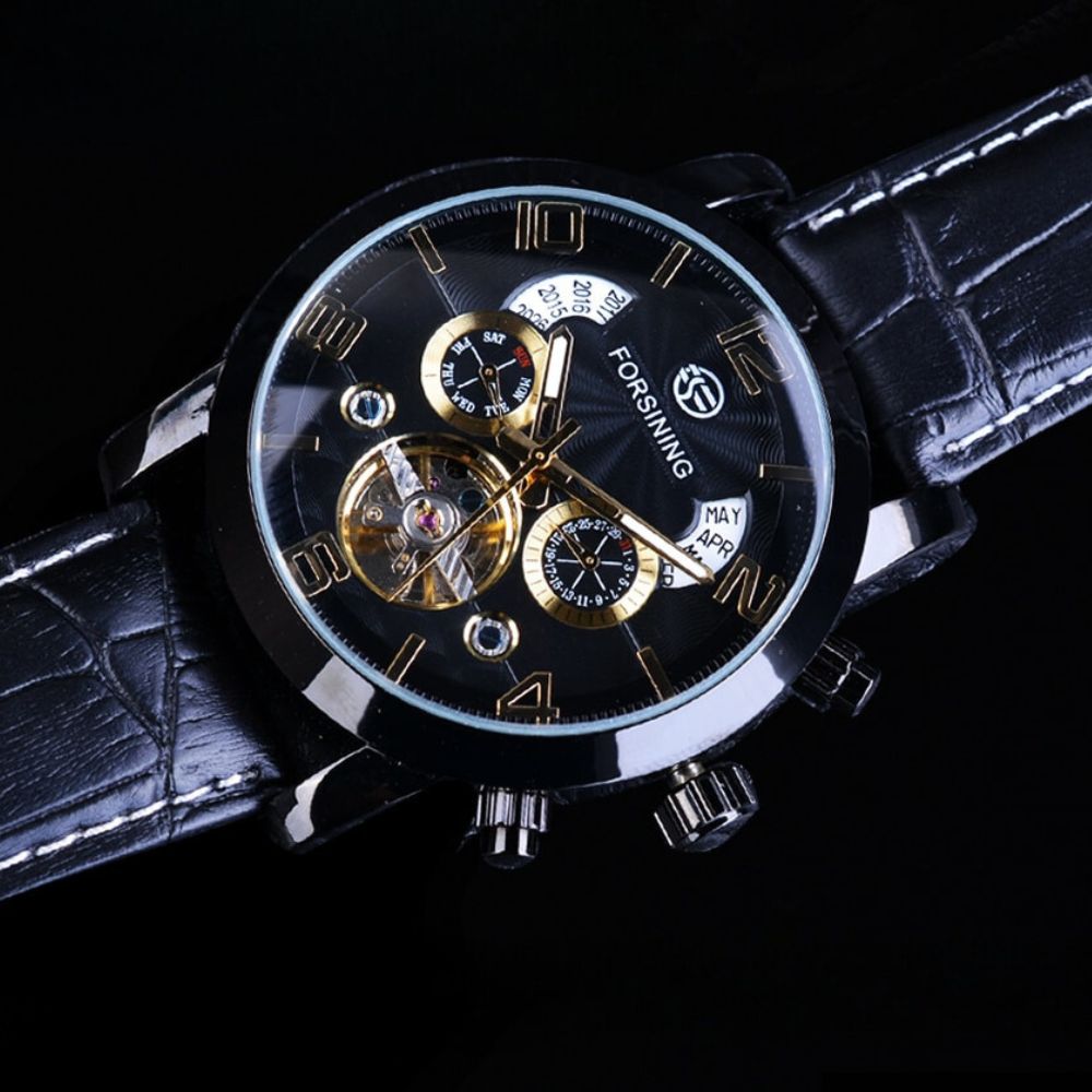 Montre automatique luxueuse à tourbillon mécanique