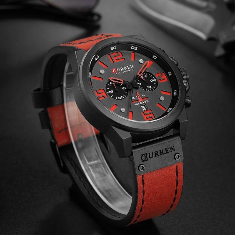 Montre à quartz décontractée et tendance.
