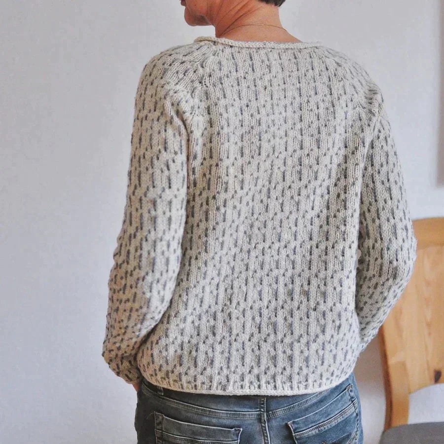 Otilia® - Pull gris élégant à encolure bateau
