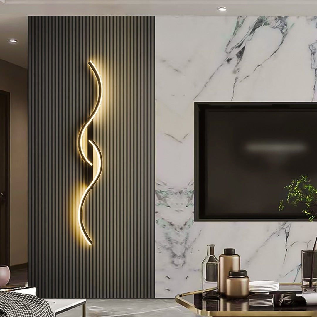 SwirlShine™ / Applique Murale Ondulée