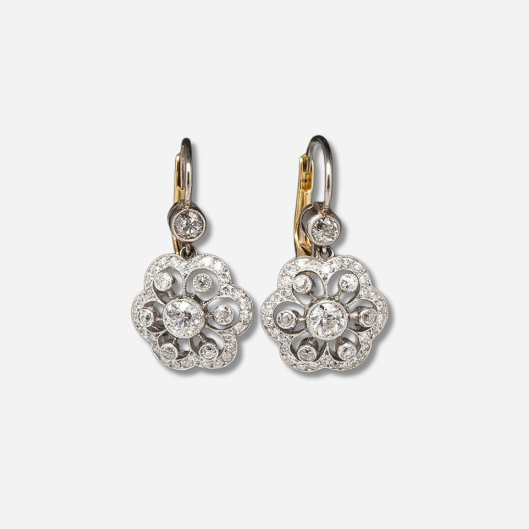 Boucles d'oreilles Mandala Vintage en cristal