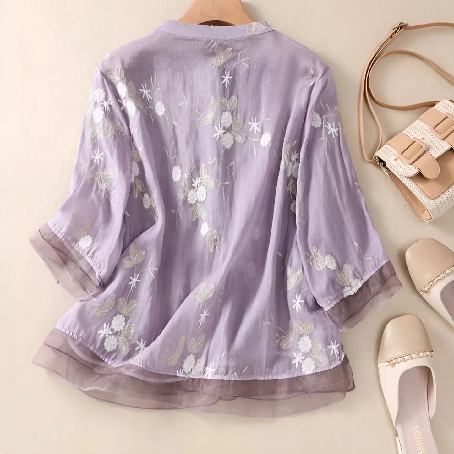 SKYLA - BLOUSE EN COTON BRODÉ