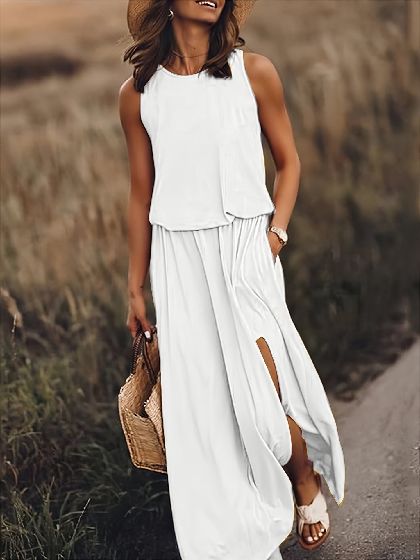 MAÏA – ROBE LONGUE SANS MANCHES
