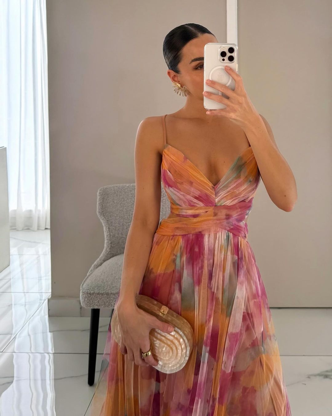 BRIGITTE - MAXI-ROBE FLEURIE RAFFINÉE