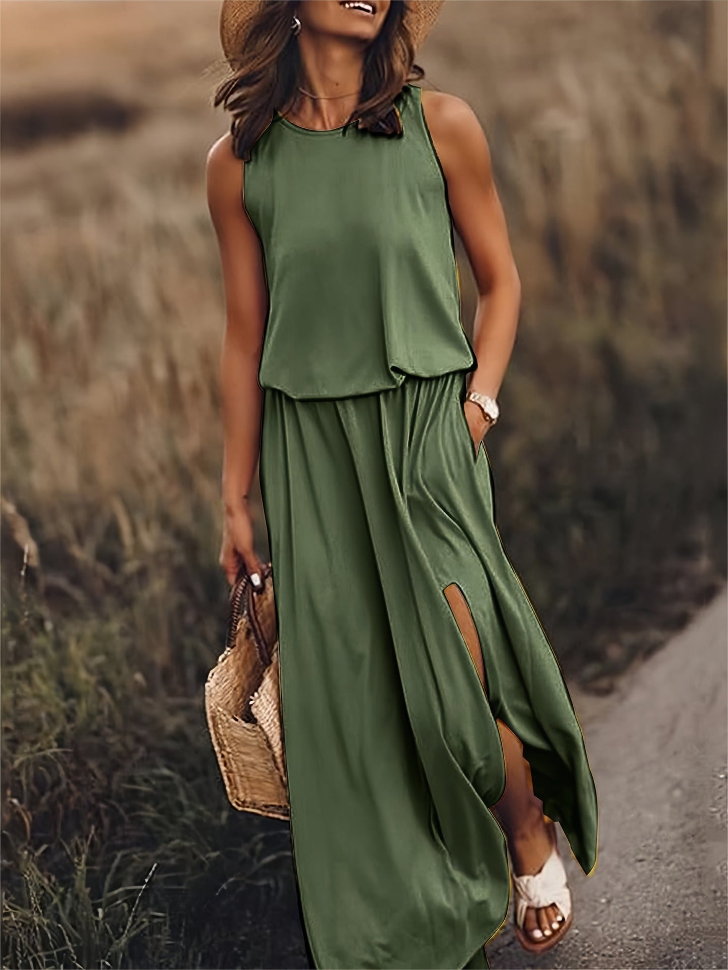 MAÏA – ROBE LONGUE SANS MANCHES