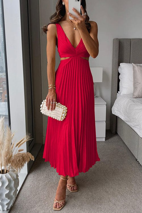 Vrai | Robe plissée en satin pour femmes
