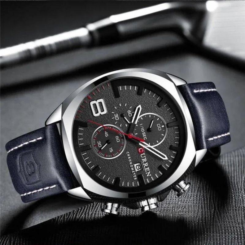 Montre de sport chronographe étanche au design militaire