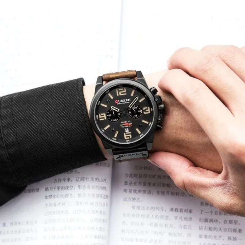 Montre à quartz décontractée et tendance.
