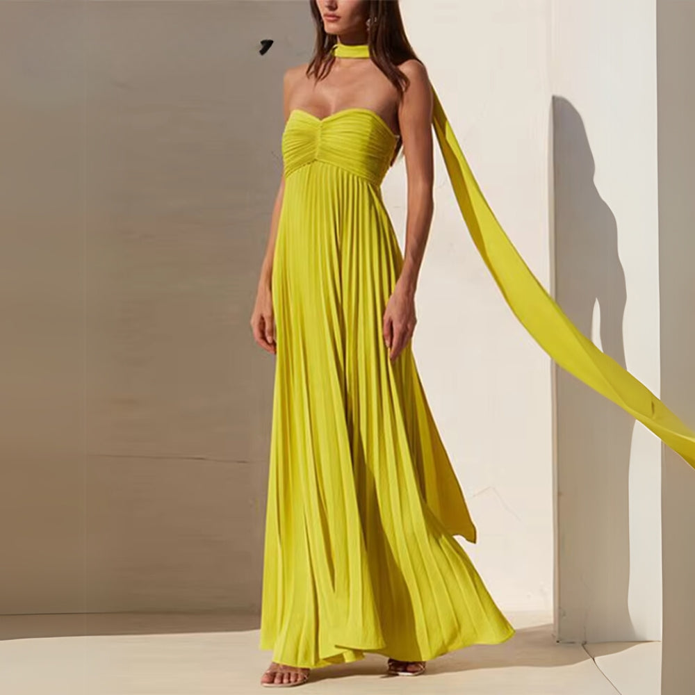 MOÏRA - TENUE MAXI PLISSÉE FORMELLE