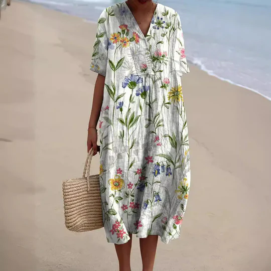 GABRIELA – ROBE DÉCONTRACTÉE À THÈME FLORAL