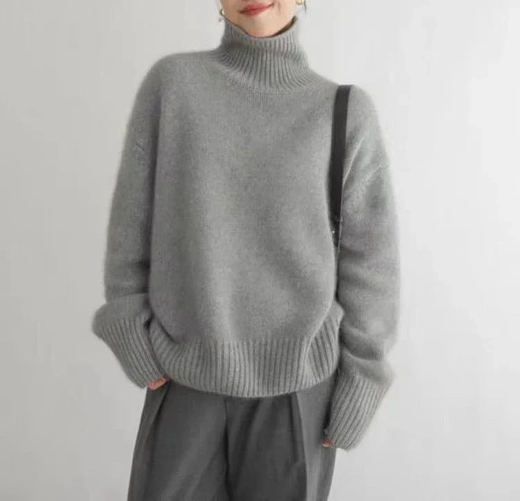 Lisette / Pull col roulé en cachemire
