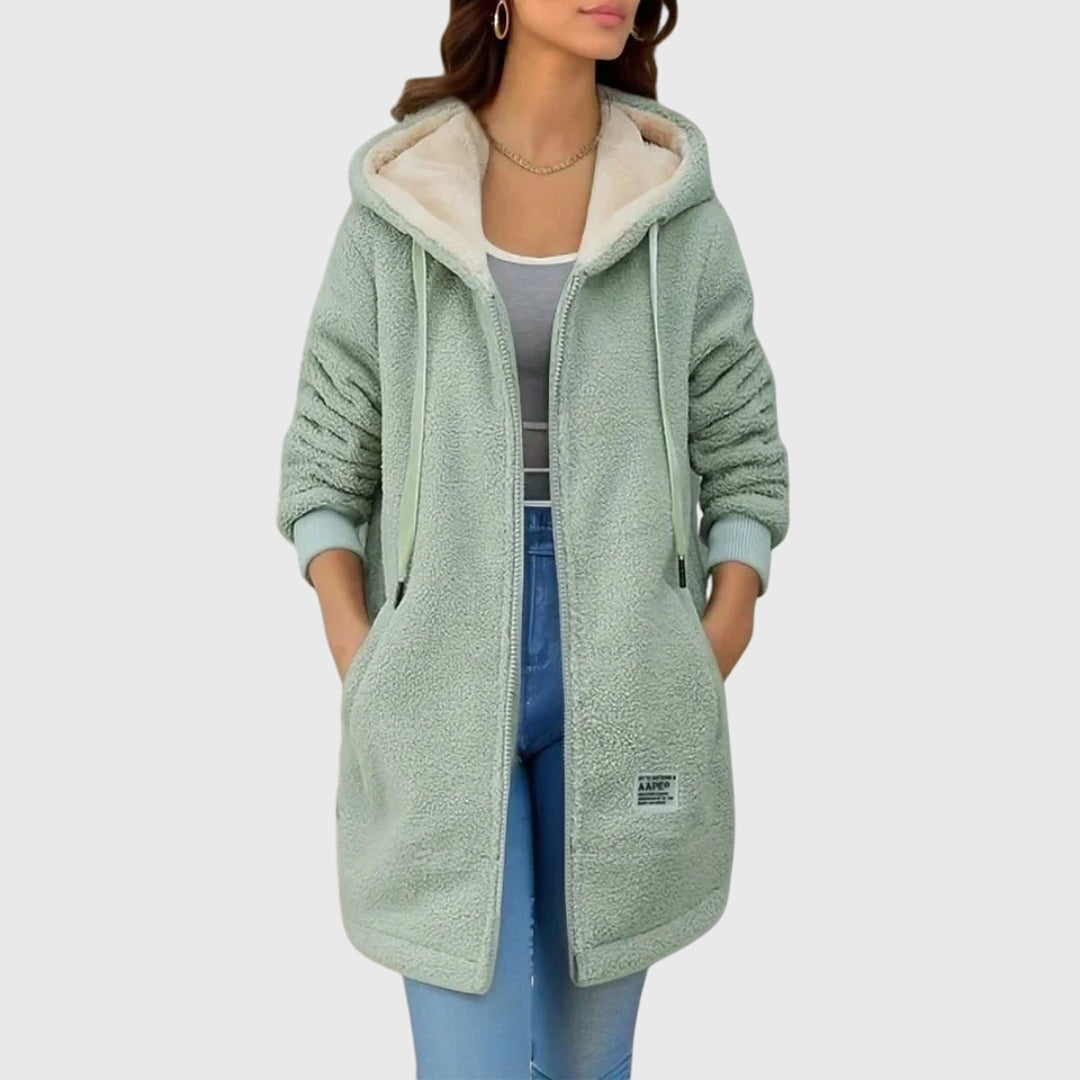 ANJIE - VESTE POLAIRE DOUCE MI-LONGUE