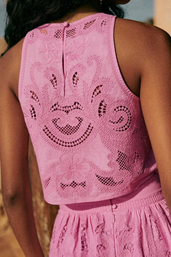 MÉLISSE - ENSEMBLE EN DENTELLE ROSE CHIC