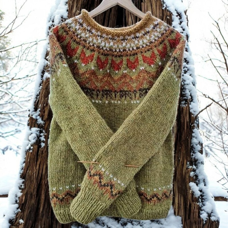 Berthe | Pull jacquard vintage