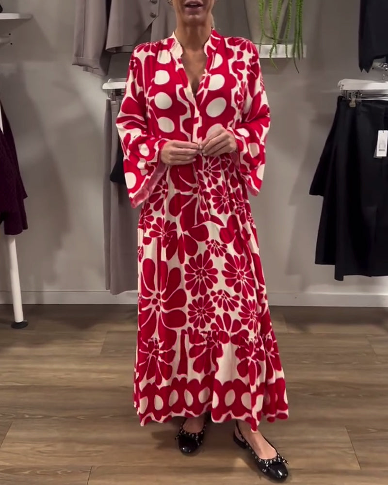 CORS - ROBE MAXI SOPHISTIQUÉE À IMPRIMÉS