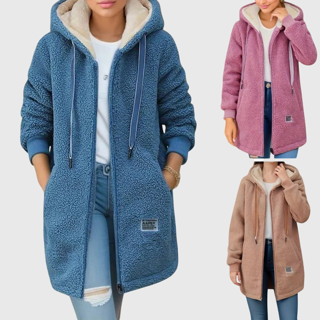 ANJIE - VESTE POLAIRE DOUCE MI-LONGUE