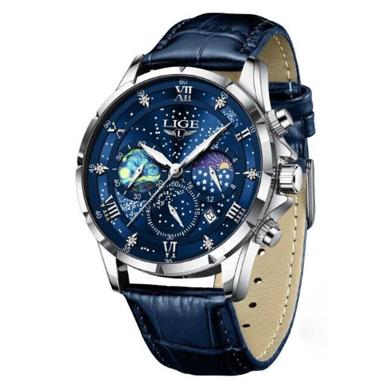 Montre élégante avec phases de lune