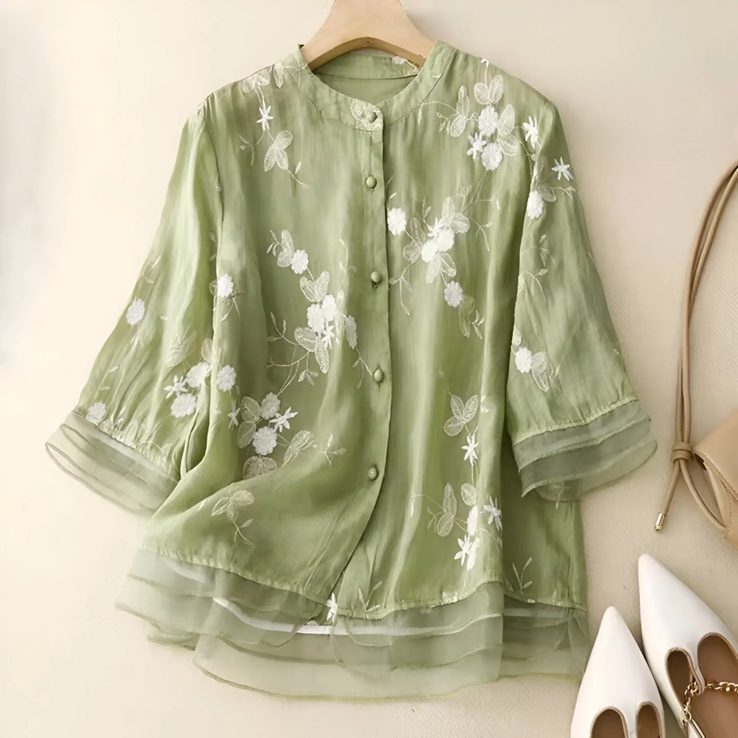 SKYLA - BLOUSE EN COTON BRODÉ