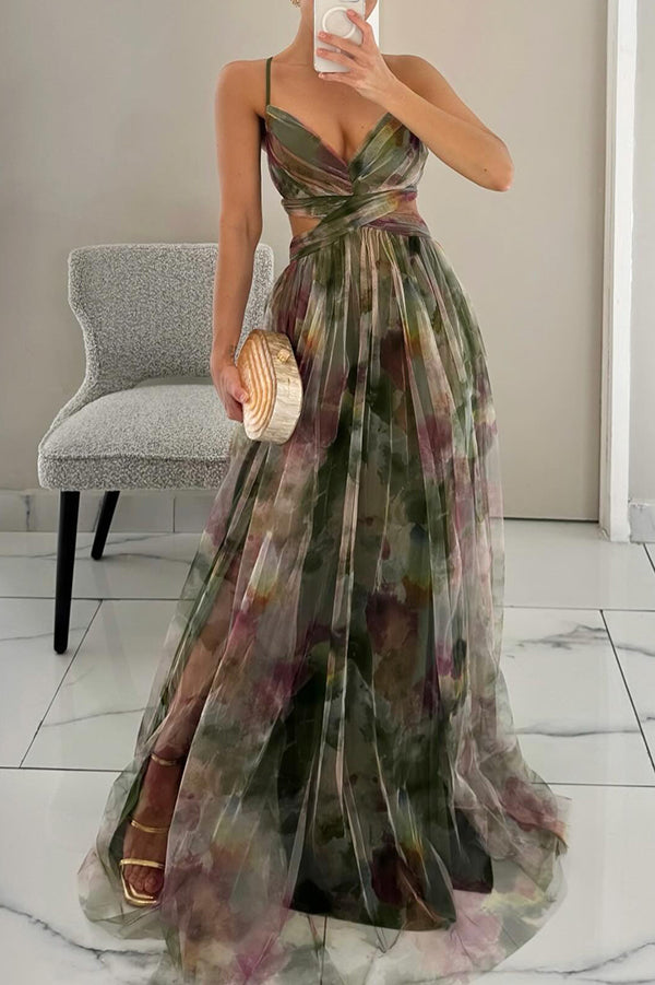BRIGITTE - MAXI-ROBE FLEURIE RAFFINÉE