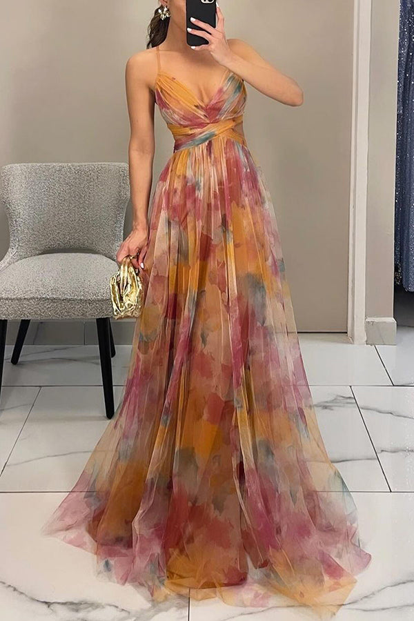 BRIGITTE - MAXI-ROBE FLEURIE RAFFINÉE