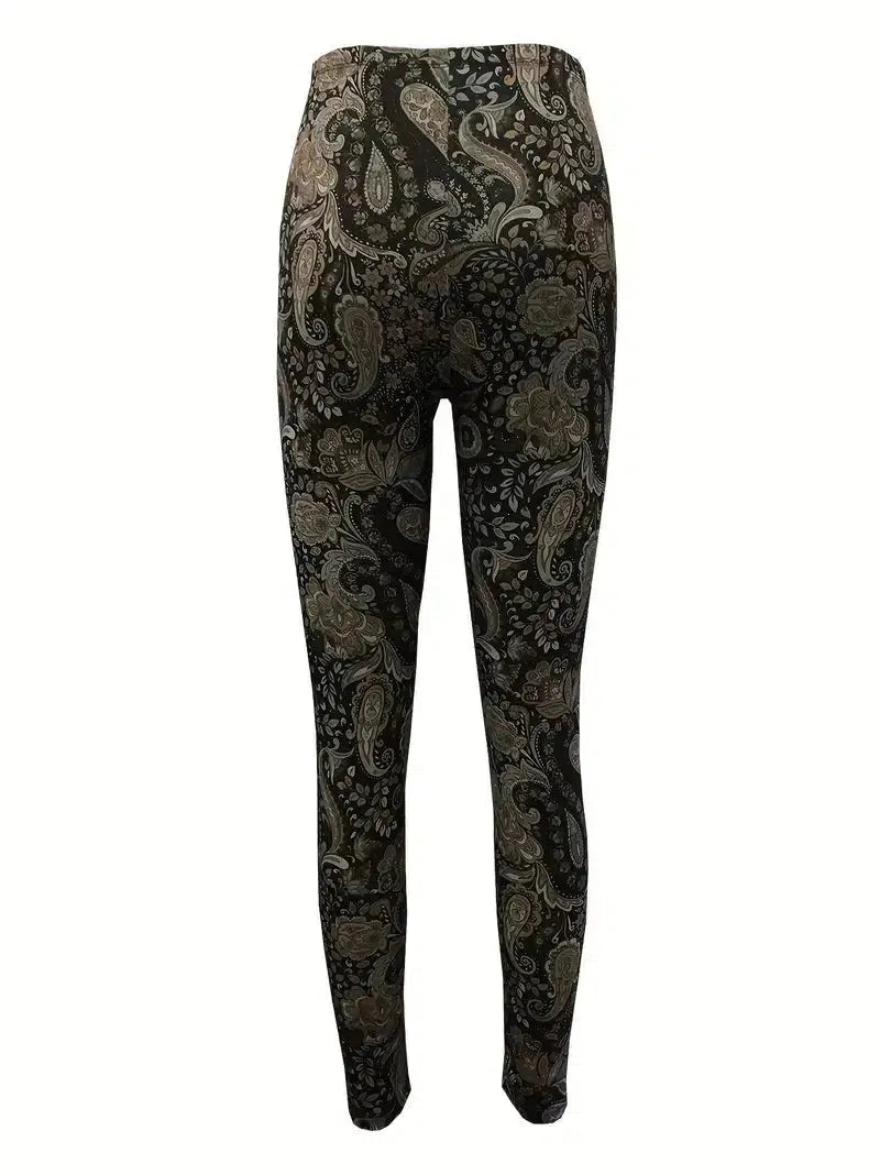 Pantalon noir imprimé abstrait