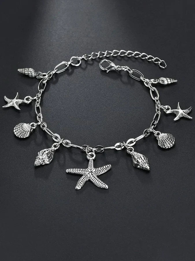 Bracelet de cheville vintage classique en forme d'étoile de mer