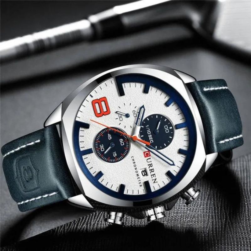 Montre de sport chronographe étanche au design militaire
