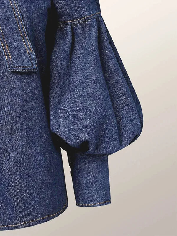 Christy™ | Blouse en jean bouffante
