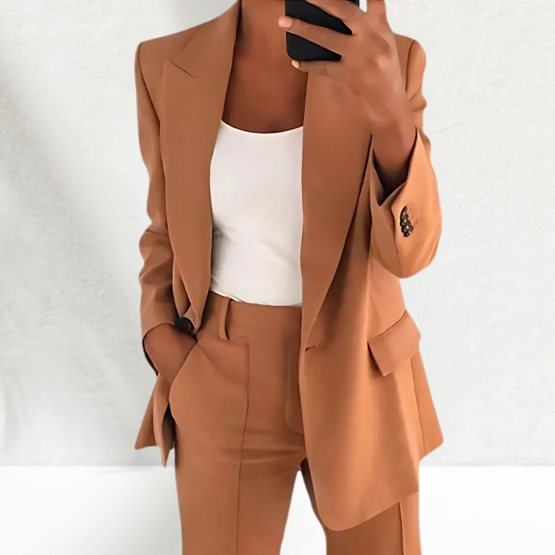 Thérèse | Tailleur pantalon élégant avec jambes larges