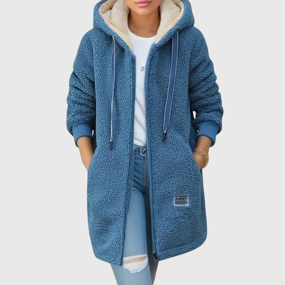 ANJIE - VESTE POLAIRE DOUCE MI-LONGUE